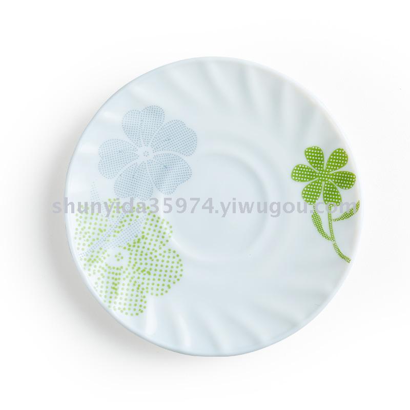 OPAL GLASSWARE White Jade Porcelain tempered Glass spiral Cup Coffee Cup Tea set details Picture