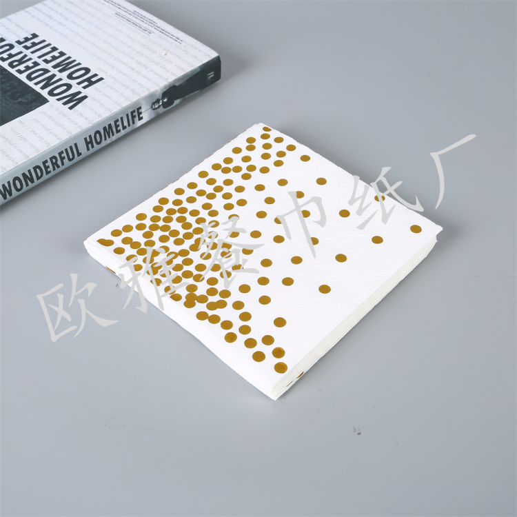厂家直销烫金纸巾 创意精美印花餐巾纸 柔韧细滑拿图定制log