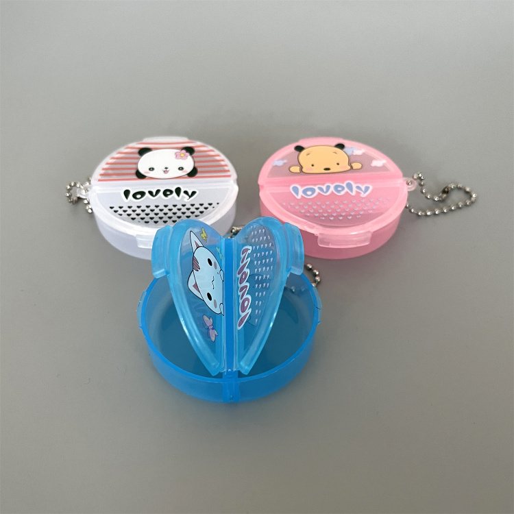 创意圆形药盒出差旅行便携随身透明小药盒收纳学生药盒批发产品图