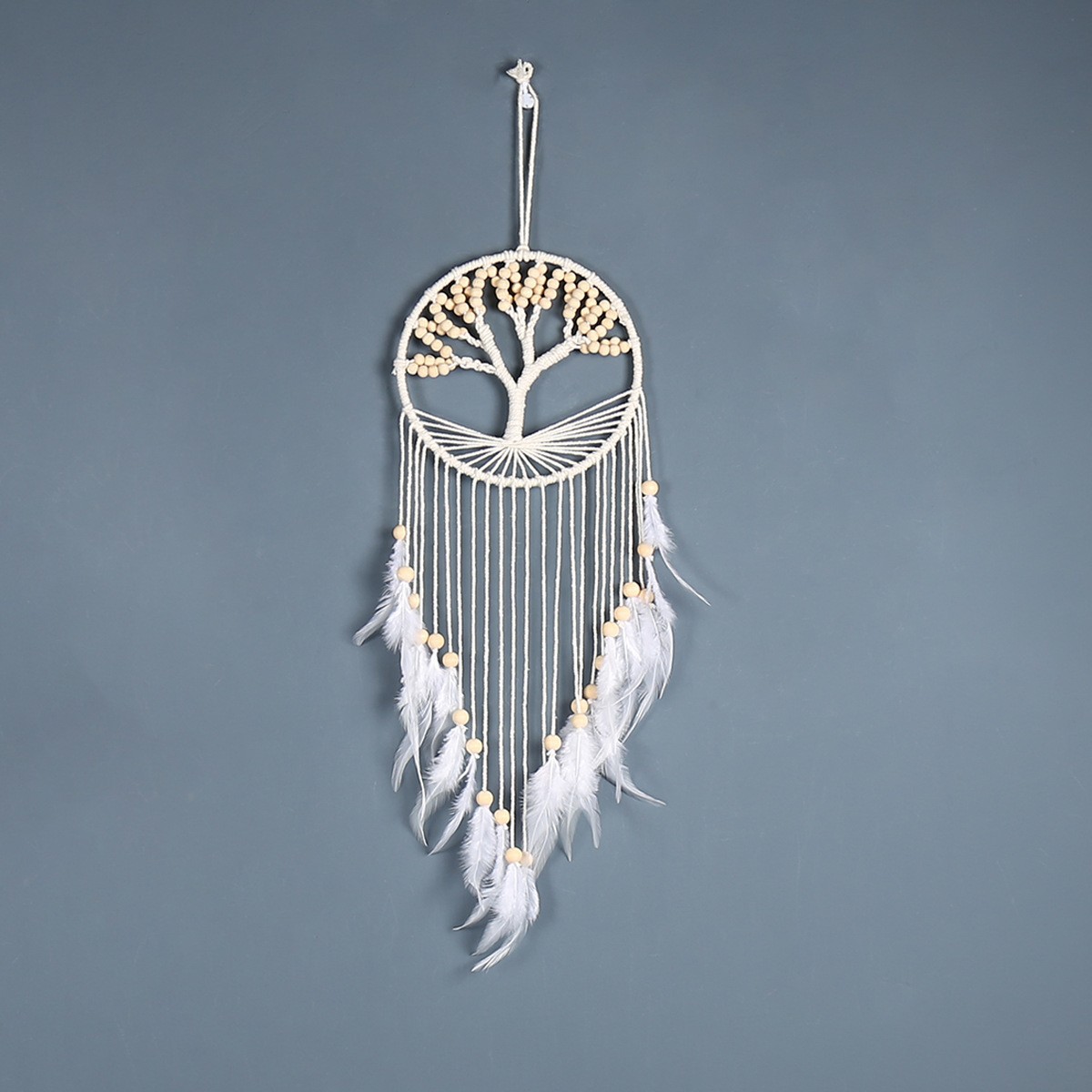 Bohemian-style dreamcatcher home decoration pendant, Indian life tree feather tassel handcrafted decorative item Item Picture