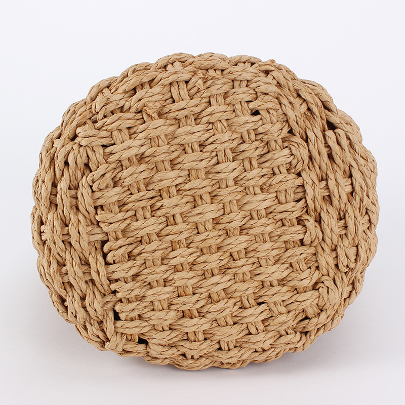 A hand-held bucket woven bag for delivery, a hand-held hollowed-out vacation, photo shoot, casual, versatile, commuting, beach and ladies' bag details Picture