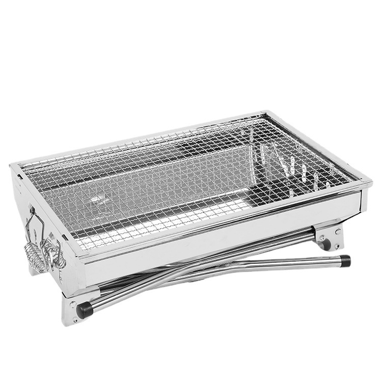 厂家定制BBQ中号不锈钢烧烤炉 折叠便携户外木炭烧烤炉 烧烤架细节图