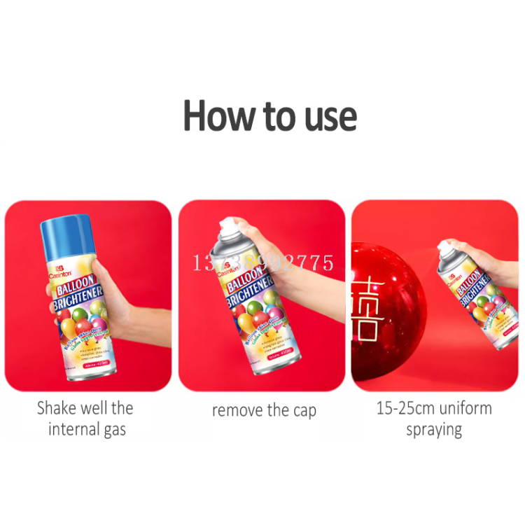 Balloon brightener, anti-oxidation brightener, enhances gloss. Wholesale of balloon brightener for parties and weddings Application Scenario