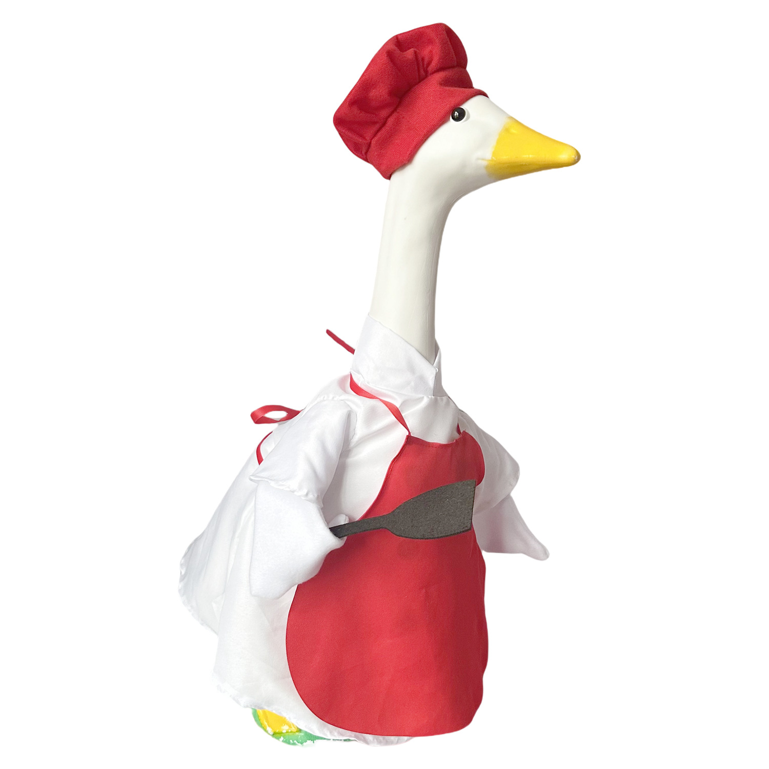 2026 New American porch Goose Dress Set, Big White goose Chef hat, Independence Day holiday decoration, Amazon details Picture