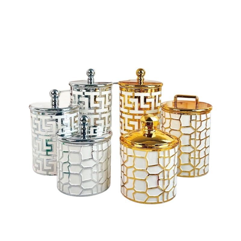 密封罐食品级塑料轻奢透明烫金糖果零食储物罐五谷杂粮跨境现货详情图5