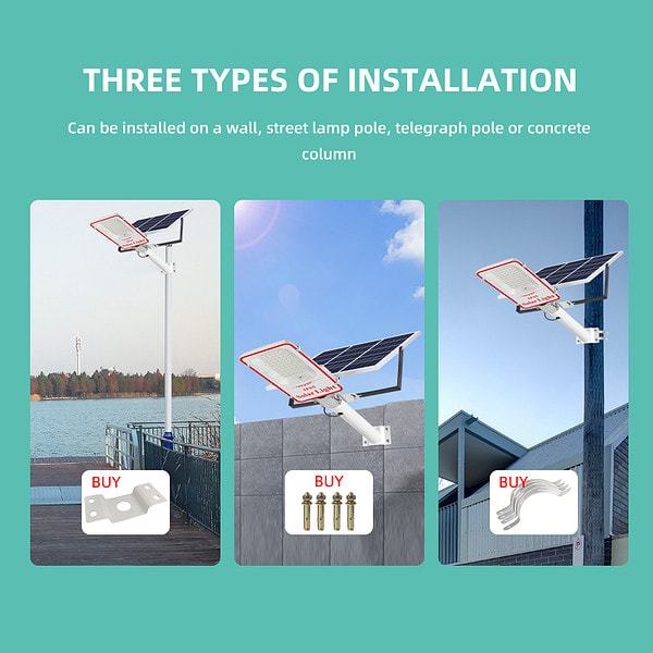 AIBUCUO giblot solar street light outdoor light highlight LED para el hogar exterior ultra brillante luz de calle impermeable Specification image