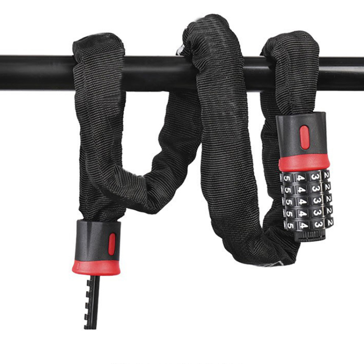 240907 Bicycle five-digit password chain lock, bicycle five-digit password lock, mountain bike chain lock, anti-theft lock Item Picture