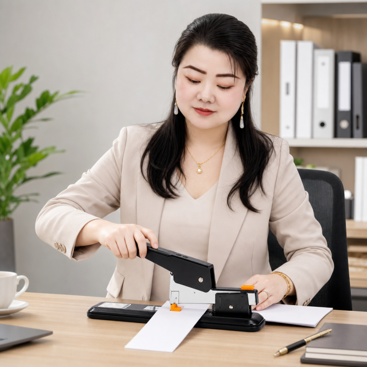Deli Efficient Office large-capacity, labor-saving document stapler