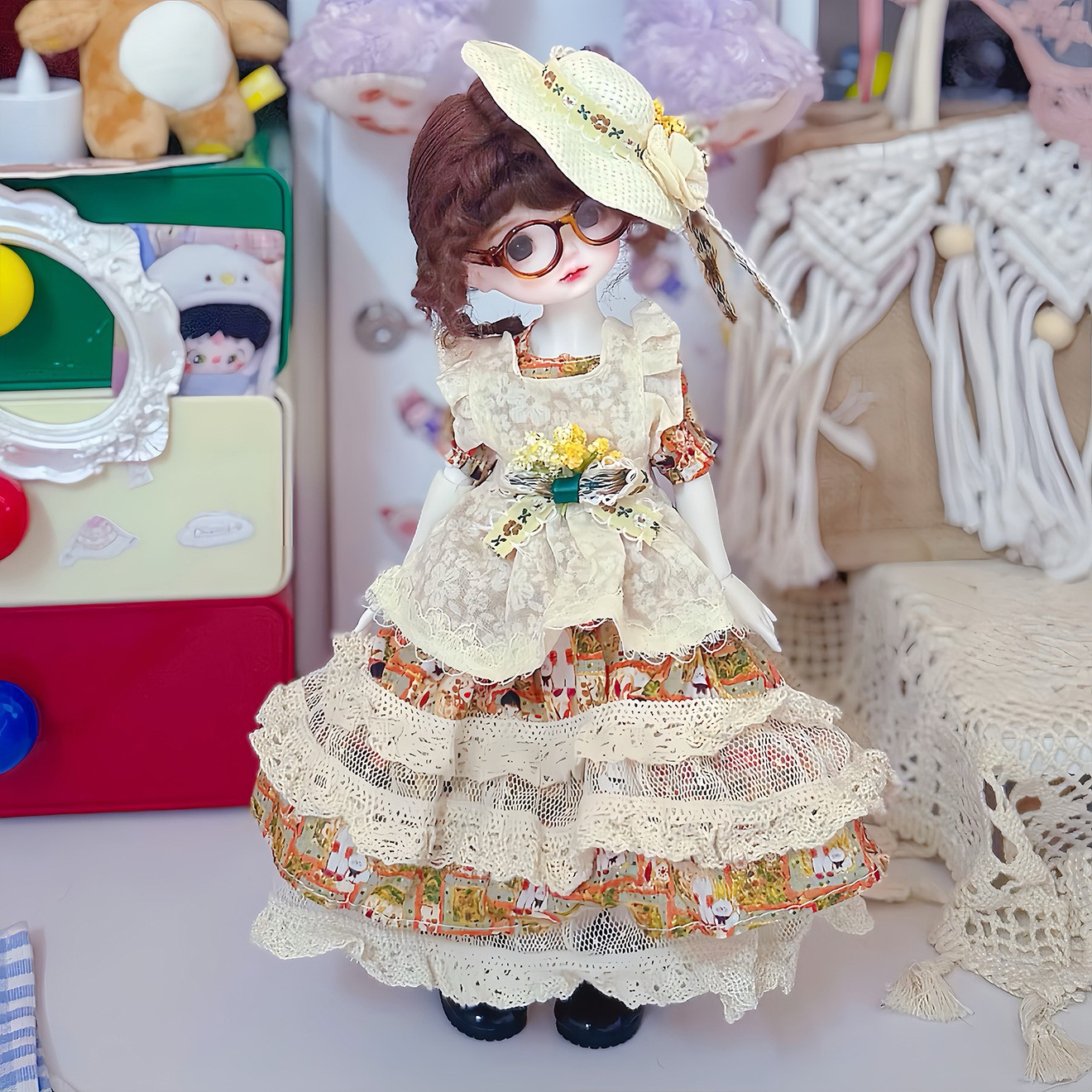 30 cm doll, 6 points BJD multi-joint doll, toy doll, doll dress set, cute clothes wholesale price Specification image
