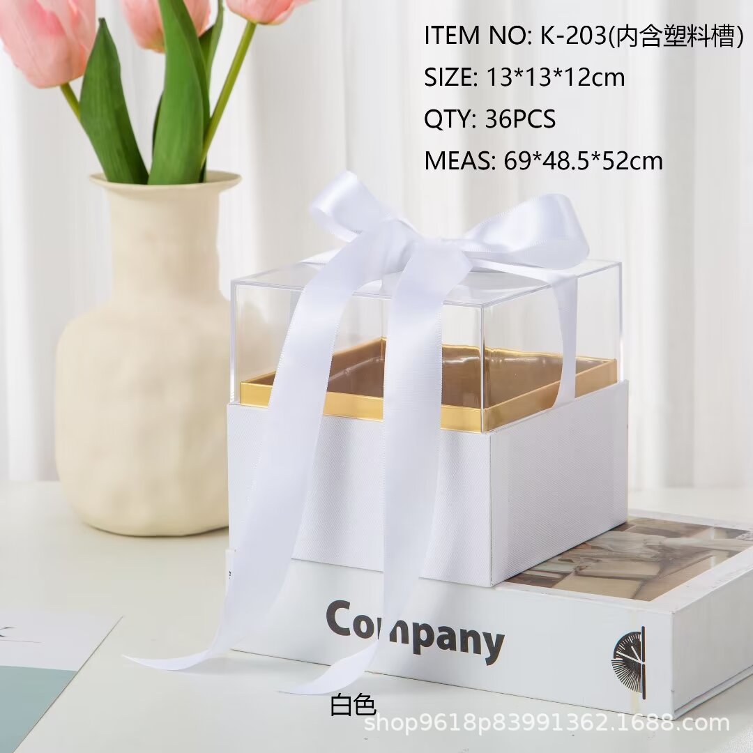 Square acrylic gift boxes, wedding candies, souvenirs, gifts, return gifts, whole piece wholesale, high-end feel Specification image