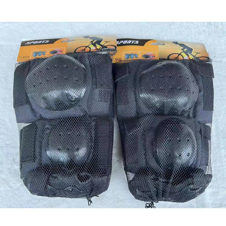 Adult protective gear six-piece set, roller skates protective gear, balance bike protective gear, professional anti-fall knee pads for adults, skating skateboards