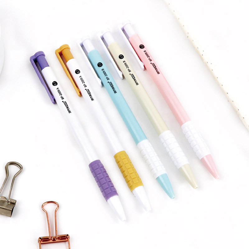 Modern Beauty 2009 Press Ballpoint Pen Cartoon Multi-color Pen Barrel ins Fresh and Colorful Planner Pen Direct supply from the manufacturer