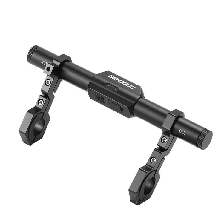 BG-0797 bicycle handlebar extension frame with light, aluminum alloy extension frame, front light, stopwatch extension frame, mobile phone stand Specification image