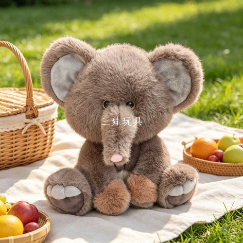 Transfronterizo lindo sentado elefante peluche juguete bondadoso niña dormir pacificador ragdoll fabricante personalizado Item Picture