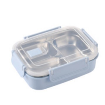 304 stainless steel lunch box, rectangular lunch box, student round lunch box, double-layer compartments lunch box Item Picture