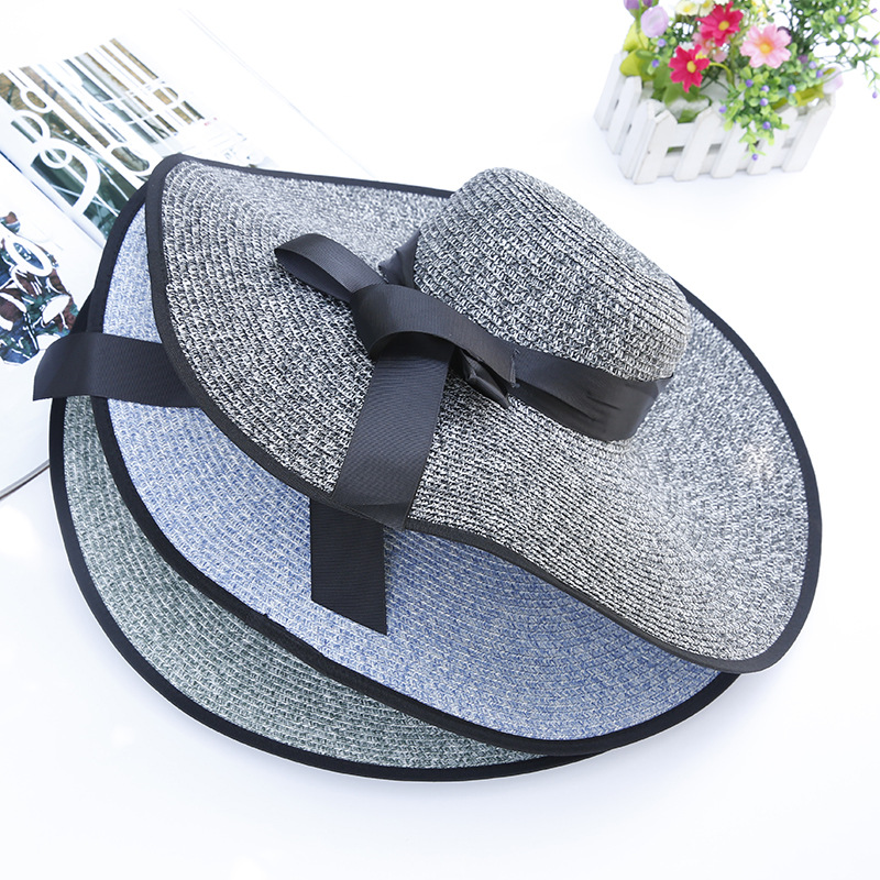 Summer new style floral, pungent, small chili pepper tall brim straw hat, fine crochet sunshade beach hat