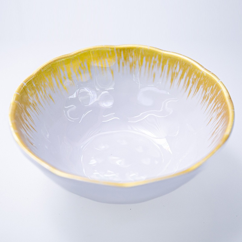 Japanese-style cute imitation porcelain instant noodle bowl with lid, soup bowl, large household rice bowl tableware, male and female student dormitory noodle bowl Item Picture