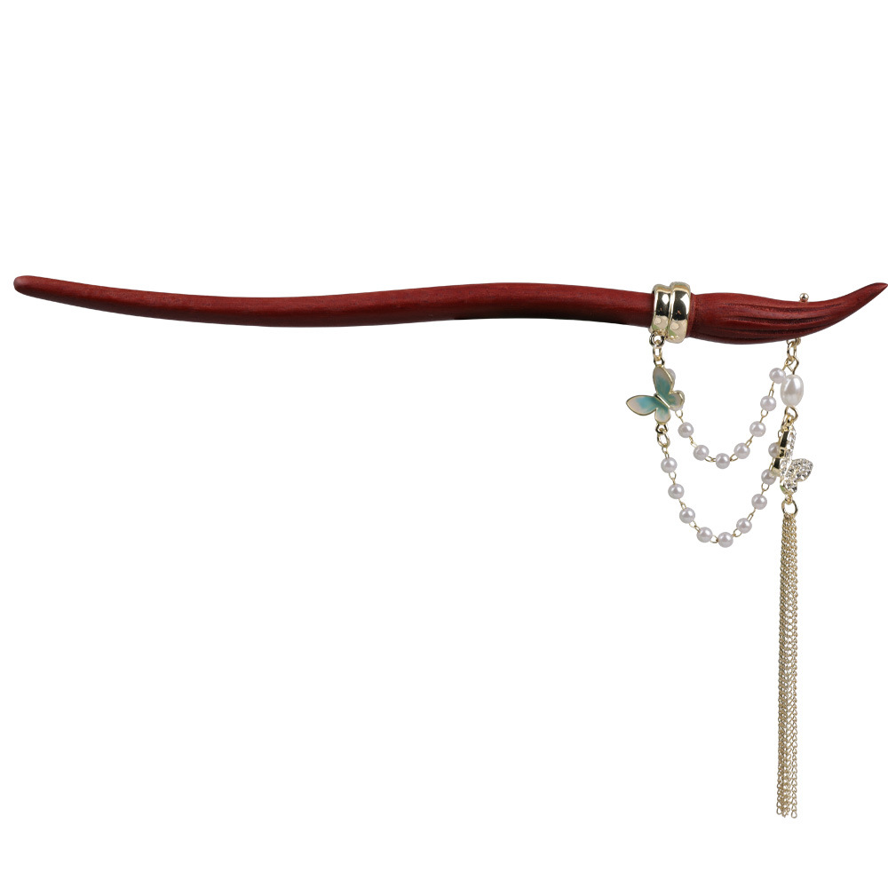 New Chinese-style sandalwood hairpin with a sense of high-end Chinese style and poetic brush wood hairpin Specification image