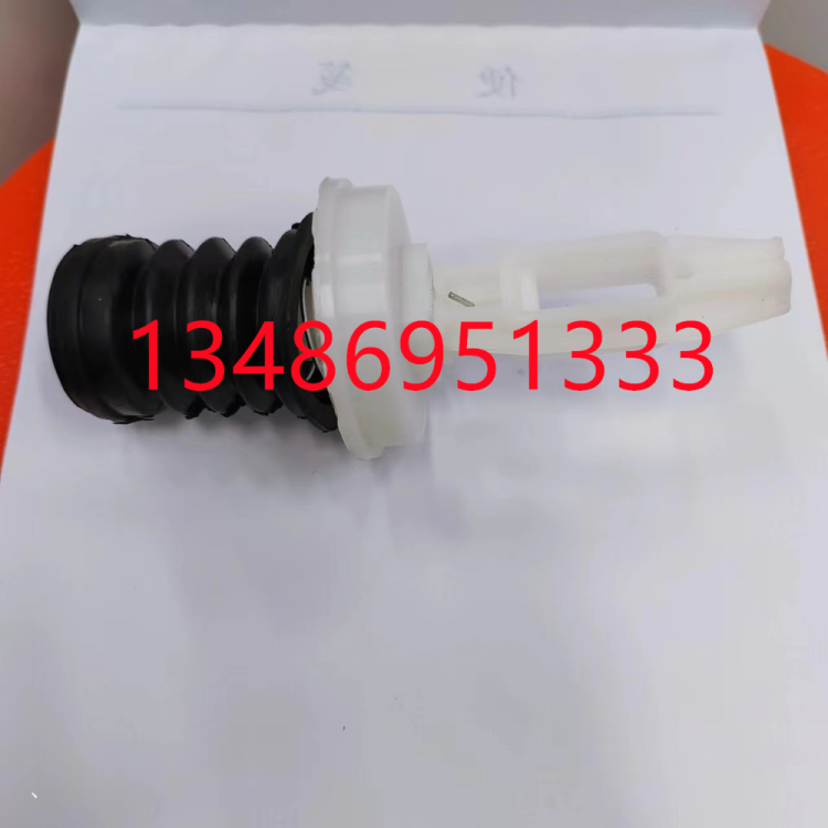 Washing machine drain valve assembly, pull rod, spring, valve plug, double-stroke white plastic component, valve core, water plug and water seal details Picture