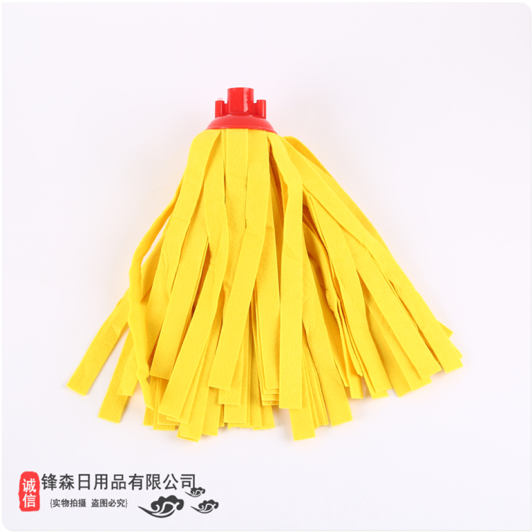 新款通用拖把头水刺无纺布替换头彩色布条墩布拖把头厂家直销细节图