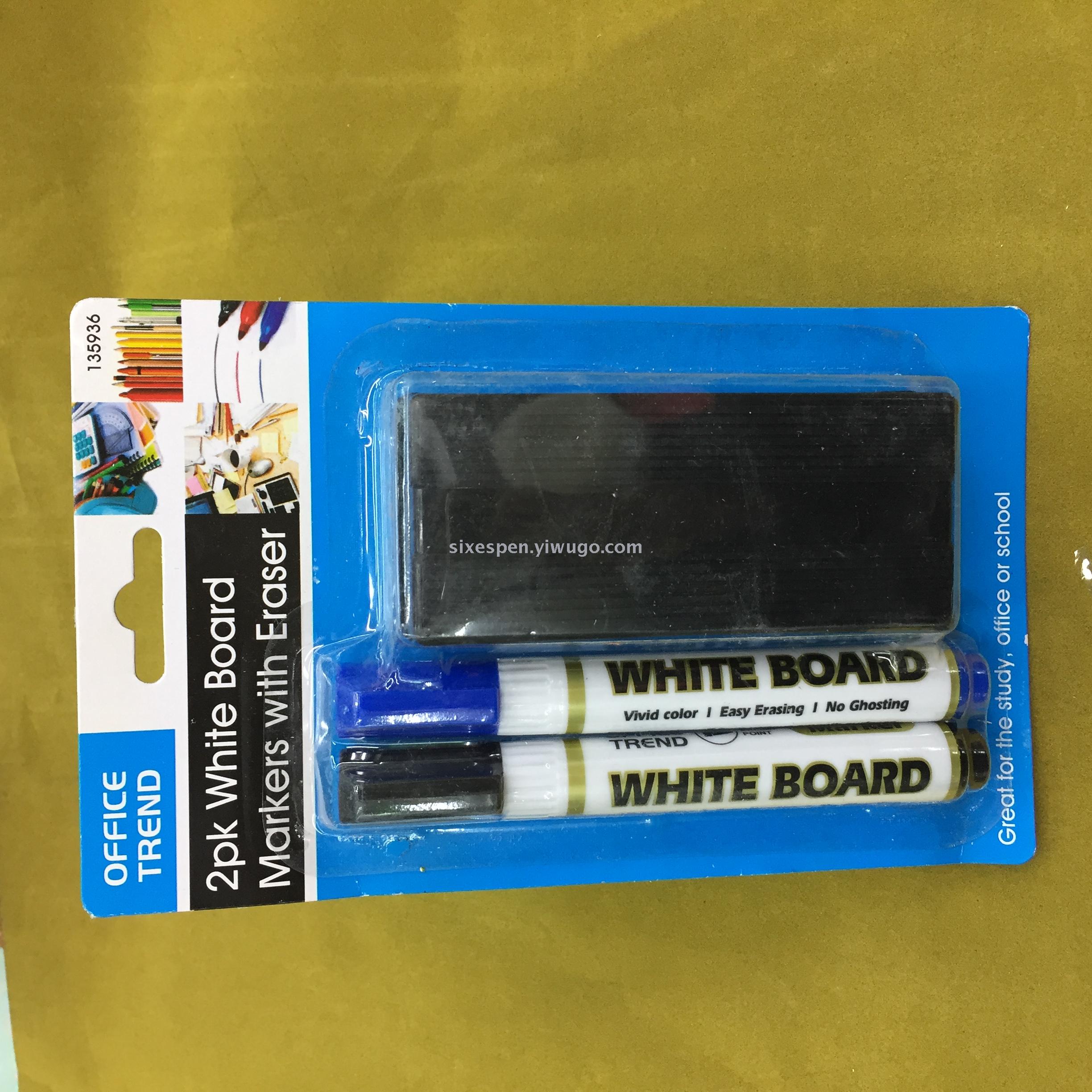 3+1 Whiteboard pen + board brush, erasable whiteboard pen set Specification image