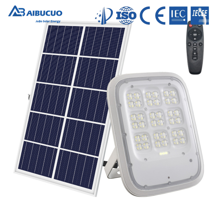 AIBUCUO Jubo brand high-quality export solar floodlights, solar lighting lamps, LED remote control, super bright Item Picture