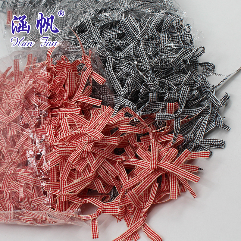 Checkered, bowknot underwear, socks, high-end gift box packaging, clothing accessories, toys, webbing, bowknot Specification image