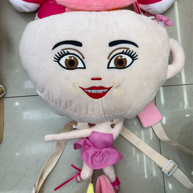 跨境新品tungtungsahur 通通通鲨鱼AI美国山海经毛绒玩具公仔背包