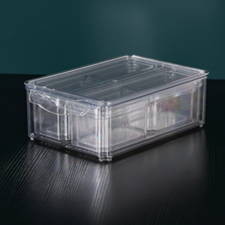 PET kitchen refrigerator storage box seven-piece set, storage set, fruit and vegetable preservation box with lid, snack storage box wholesale Specification image