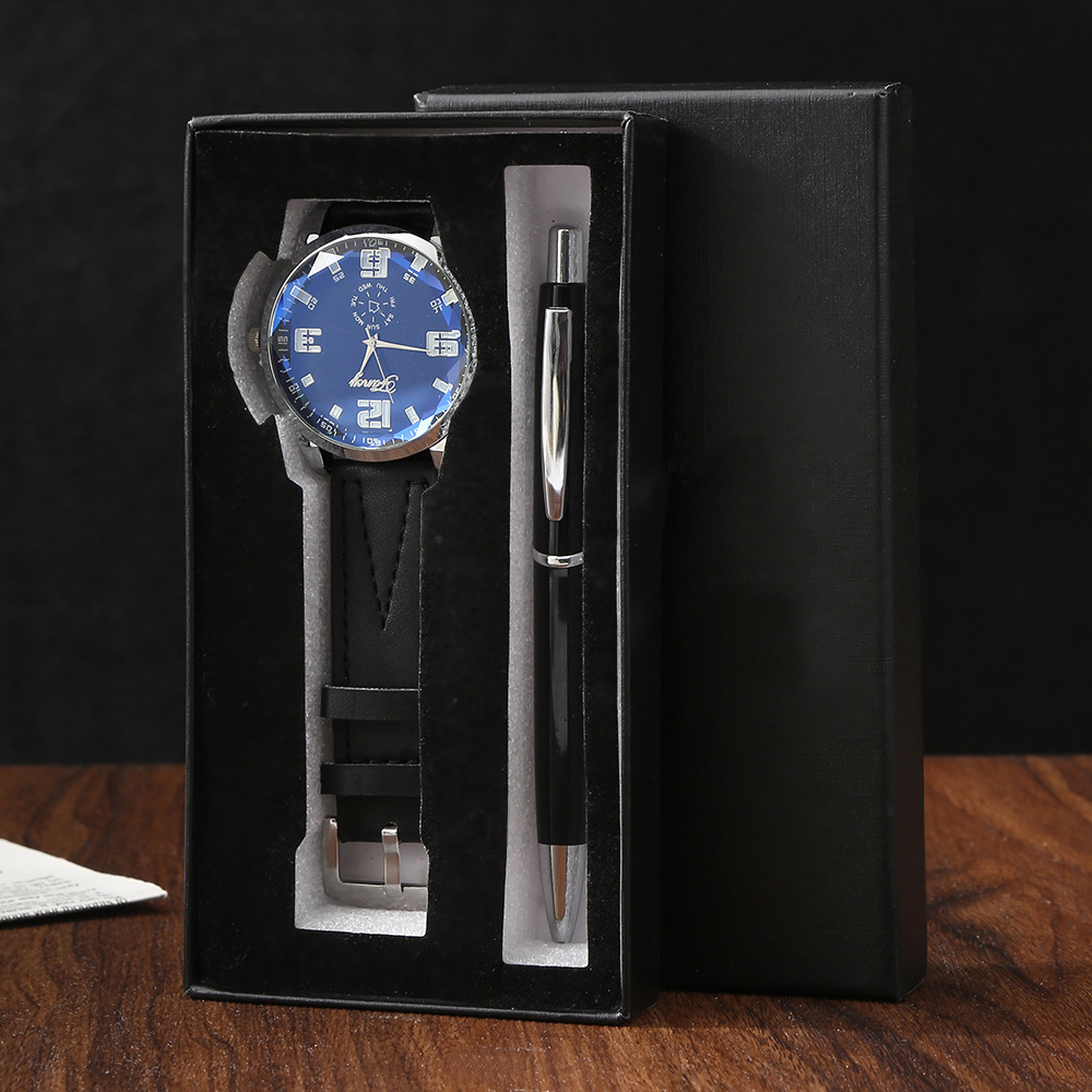 Business wristwatches, quartz watches, pen sets, casual men's box souvenirs, cross-border Christmas and Valentine's Day details Picture