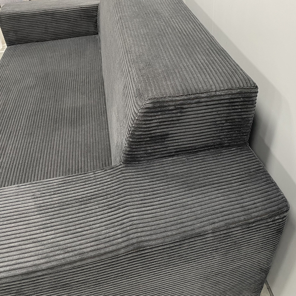 High-density sponge rebound corduroy sofa for home use, double sofa for living room and bedroom, dual-purpose folding sofa Specification image