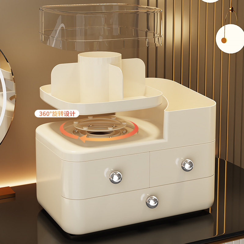 Cosmetics storage box, drawer-style desktop, rotating pen holder desktop, high-end storage rack, lipstick and facial mask organizing box details Picture