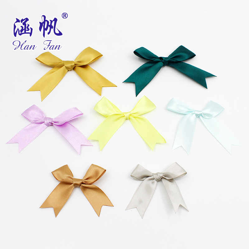 缎带涤纶带手打蝴蝶结 燕尾蝴蝶结彩色服装辅料发饰手工蝴蝶结