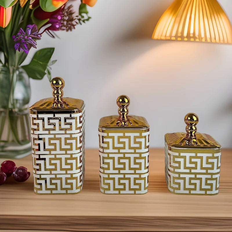 密封罐食品用塑料瓶高级糖果罐储物罐佐料盒简约镂空烫金跨境轻奢