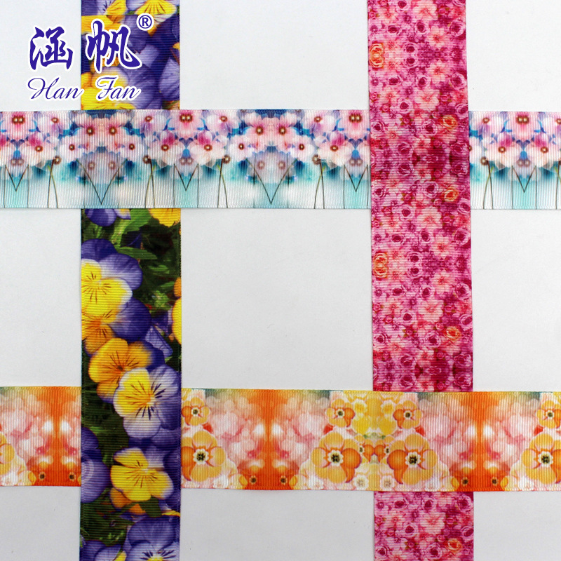 DIY ribbon printing, polyester ribbon printing, custom ribbon printing, hot stamping, heat transfer brush, factory direct sales details Picture