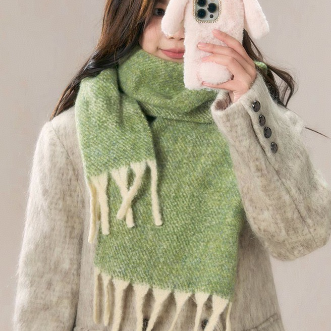 Wholesale of new vintage alpaca wool coarse beard scarves in stock for export, e-commerce live streaming supply chain Specification image
