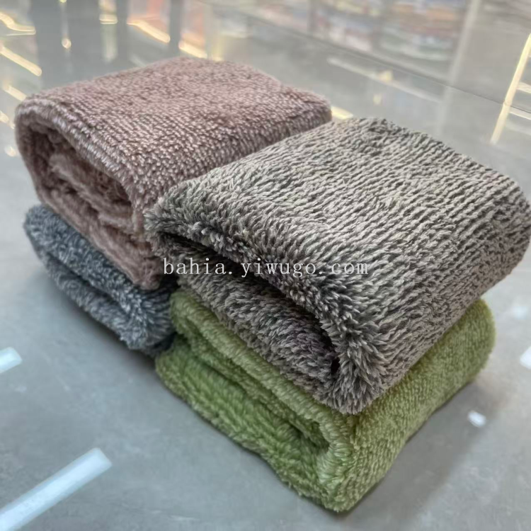 纯色洗脸巾 珊瑚绒毛巾 吸水厨房抹布 多功能不掉毛 质地柔软产品图