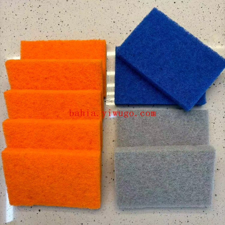 Coarse fiber scouring pad, kitchen pot scrubbing, dish washing sponge, multi-color and multi-functional cleaning cloth bahia Specification image