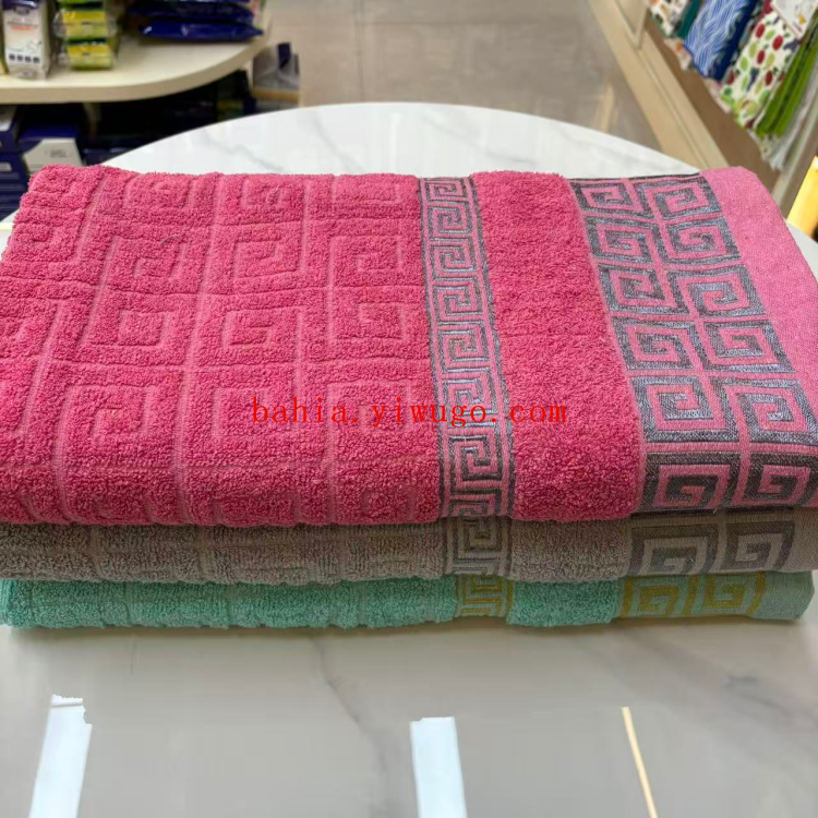 bahia Hotel Bath towels, bath towels, household absorbent wrap towels, 90*170cm, large-sized embroidered cotton bath towels details Picture