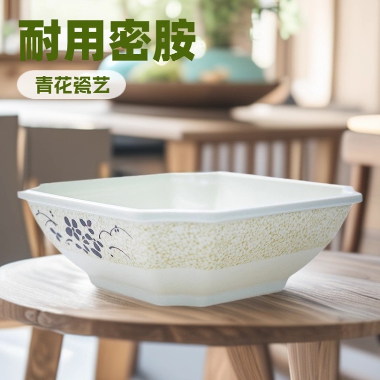 French country-style imitation ceramic tableware set for foreign trade export, gift bowls, plates and plates, gift box set, opening event gifts Item Picture
