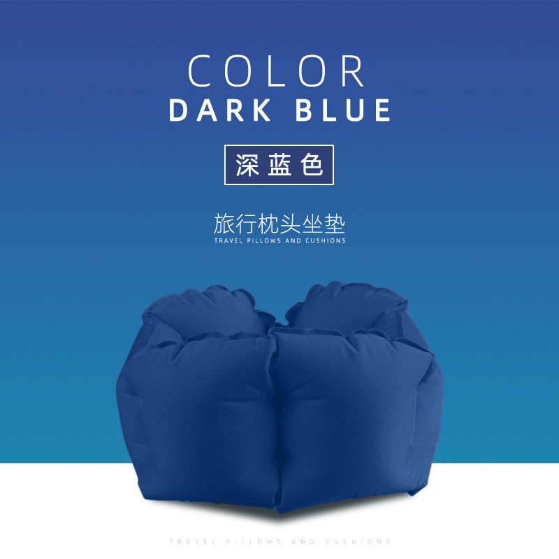 充气头枕/旅行枕/颈枕可定制白底实物图