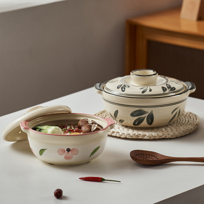 Clay pot, Japanese clay pot, stew pot, household gas stove special 煲仔饭 clay pot, soup pot, lithium spodumene stone material