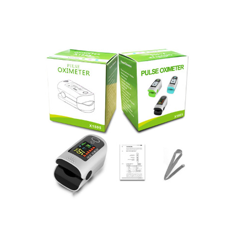 Portable household blood oxygen saturation detector with English packaging for foreign trade fingertip pulse oximeter Item Picture
