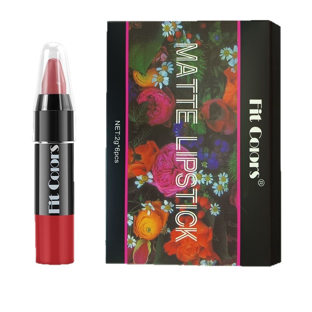 Fit Colors 6-color velvet matte crayon lipstick set, long-lasting non-stick cup, moisturizing lipstick, cross-border makeup Application Scenario