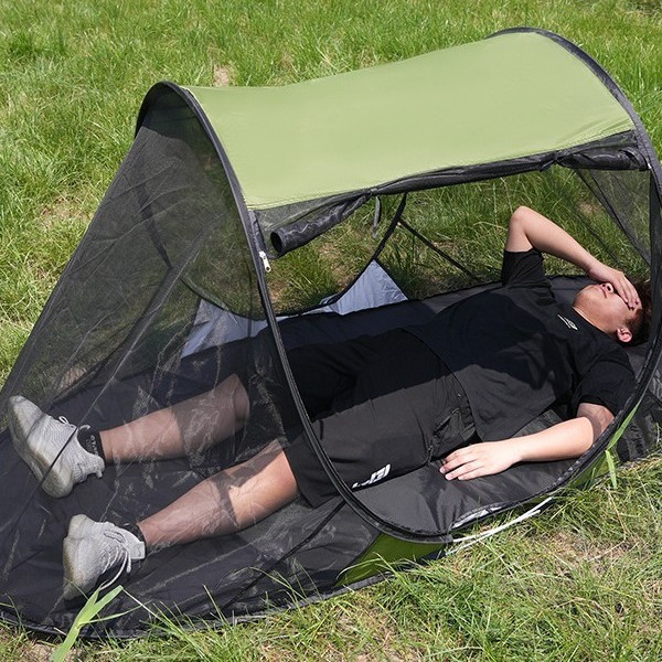 Carpa de camping al aire libre totalmente automática pergola de apertura rápida mosquitero anti-mosquitero lanza tienda de camping tela oxford plegable cama de campamento Item Picture
