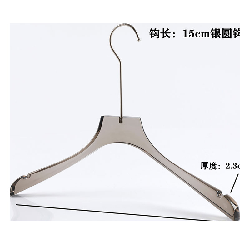 服装店仿亚克力衣架透明水晶衣服架婚纱烟灰轻奢女装衣挂无痕裤架