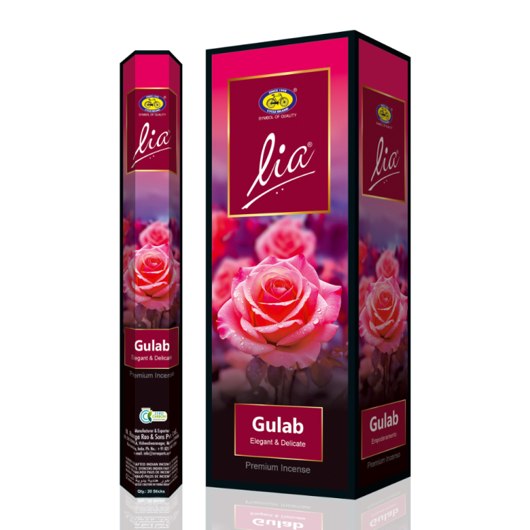 Imported Indian incense tower yoga incense, made from natural herbal plant ingredients Gulab Hexa. full figure
