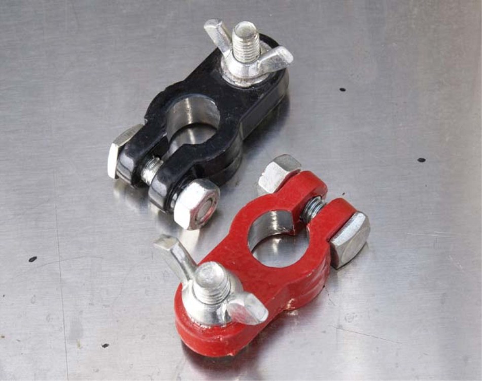 Battery clamp, battery clip, car battery clip head