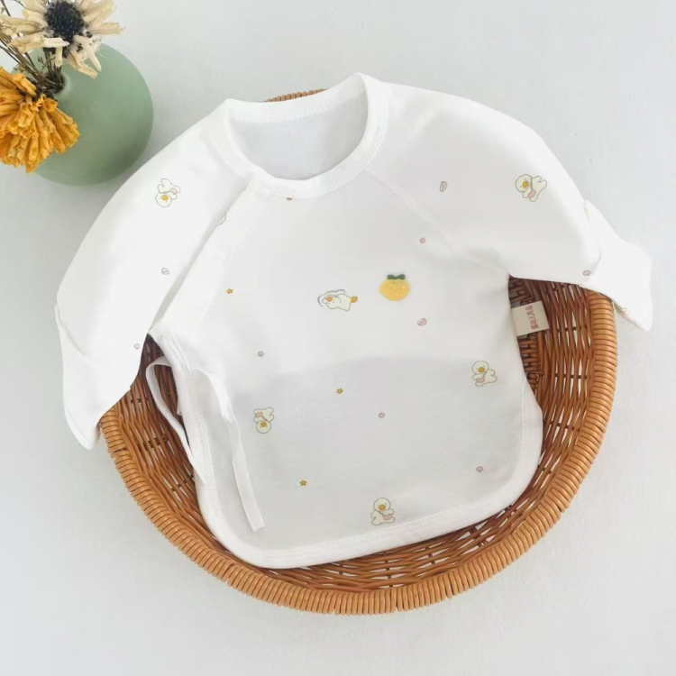 Newborn half-back clothes, baby boneless tops, cotton clothes for spring, autumn and summer, baby clothes for all four seasons, and long autumn clothes for newborns