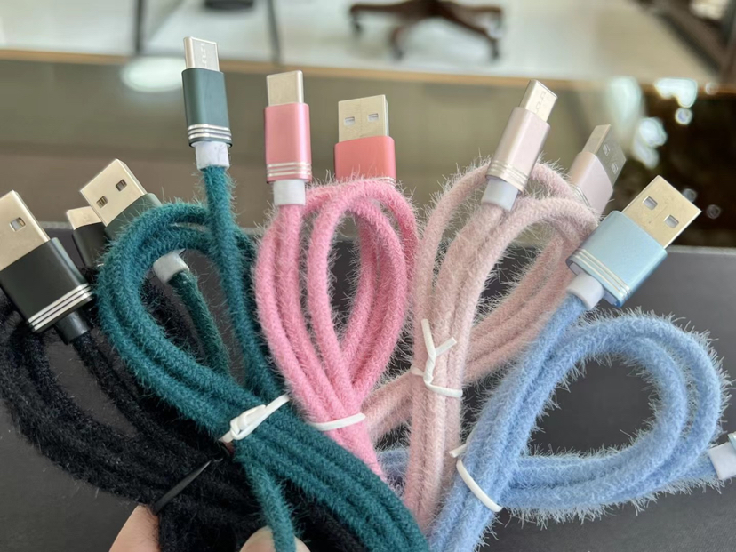 Cable de peluche USB apple huawei android cable de datos Specification image